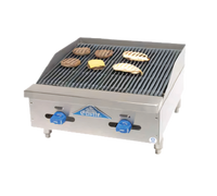 Comstock-Castle Castle Series Countertop Radiant Gas Char-Broiler, 24 x 32 in. Frame, 24 x 24 in. Grill Area, Manual Controls
