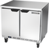 Thumbnail image #1 for Beverage-Air 36-Inch Two-Section Worktop Freezer with Solid Doors and Flat Top