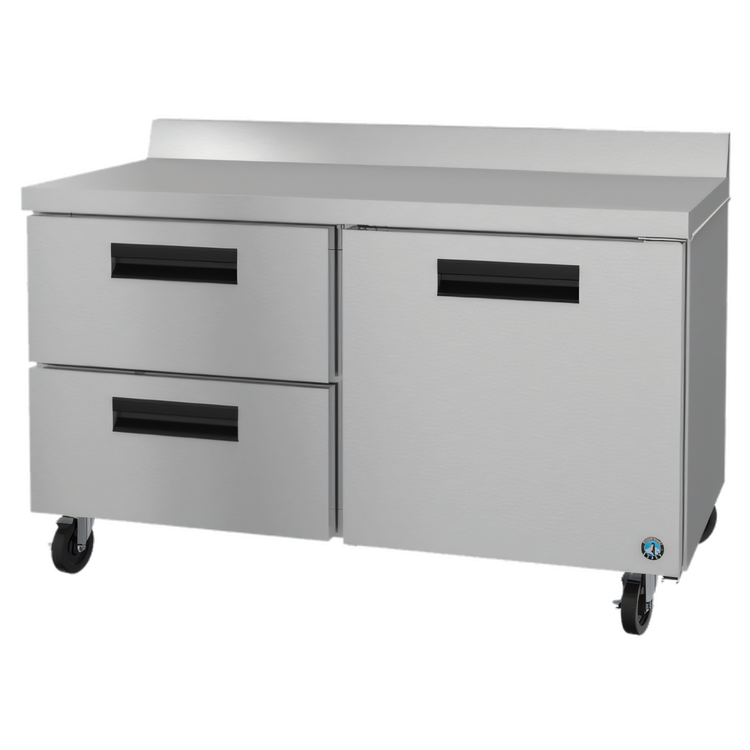 Product image #1 for Hoshizaki Steelheart 60-Inch Two-Section Worktop Refrigerator with One Door and Two Drawers