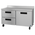 Thumbnail image #1 for Hoshizaki Steelheart 60-Inch Two-Section Worktop Refrigerator with One Door and Two Drawers