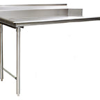 Thumbnail image #1 for Eagle Group CDTR-24-16/3-SL-X Straight Clean Dishtable, 24 x 30 Inch, Left-to-Right, 16-Gauge 304 Stainless Steel Top, 8-Inch Backsplash