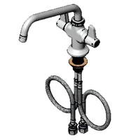 equip Single Hole Deck Mount Mixing Faucet with 8 1/8-Inch Swing Nozzle and Lever Handles