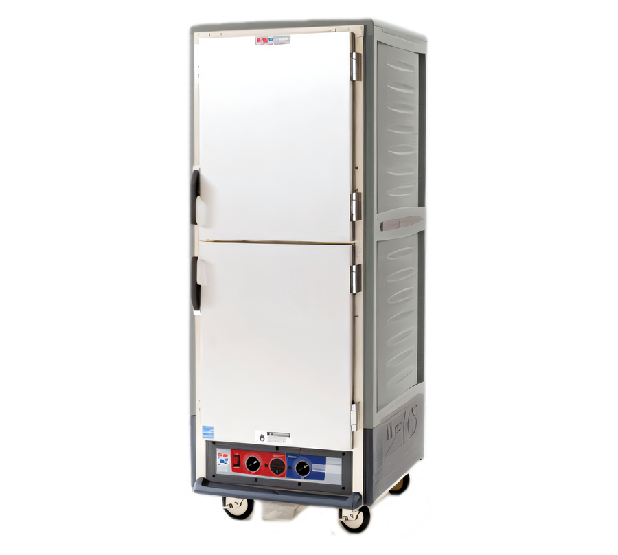 Product image #1 for Metro C5 3 Series Mobile Full Height Moisture Heated Holding & Proofing Cabinet with Gray Insulation Armour, Dutch Insulated Aluminum Doors, and Fixed Wire Slides