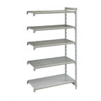 Thumbnail image #2 for Cambro Camshelving® Premium CPA212484VS5PKG Polymer Shelving Unit, 5-Tier Vented/Solid Add-On, 24"W x 21"D x 84"H