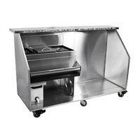 Glastender 90-Inch Portable Bar for Stackable Cups with Built-In Refrigerator Space and 12-Inch Ice Bin