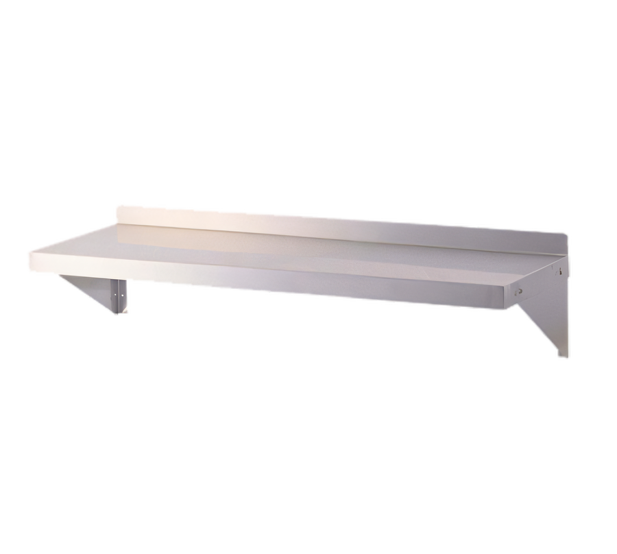 Product image #1 for Turbo Air 96-Inch Wall-Mounted 18-Gauge 304 Stainless Steel Wall Shelf with 2-Inch Rear Up-Turn