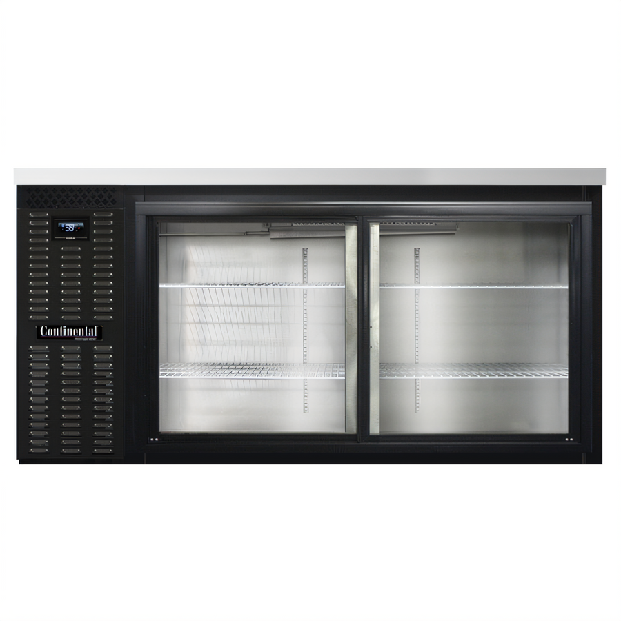 Product image #1 for Continental Refrigerator BB69NSGD 69" Refrigerated Back Bar Cooler with Sliding Glass Doors