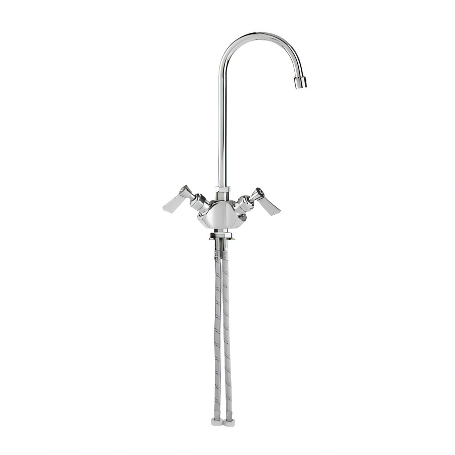 Product image #1 for Fisher 18720 Deck-Mount Dual Control Manual Faucet with 6-Inch Swivel Gooseneck Spout