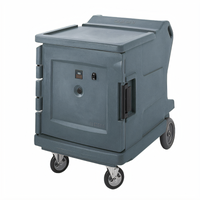 Cambro Camtherm Hot/Cold Low Profile Electric Holding Cart for Sheet Pans and Food Pans, Single Door, Granite Gray