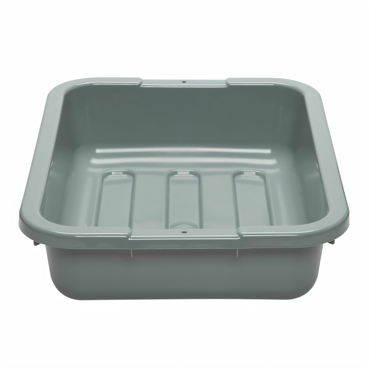 Product image #1 for Cambro Cambox 15 x 20 1-Compartment Light Gray Hi-Gloss Plastic Bus Tub