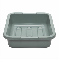 Cambro Cambox 15 x 20 1-Compartment Light Gray Hi-Gloss Plastic Bus Tub