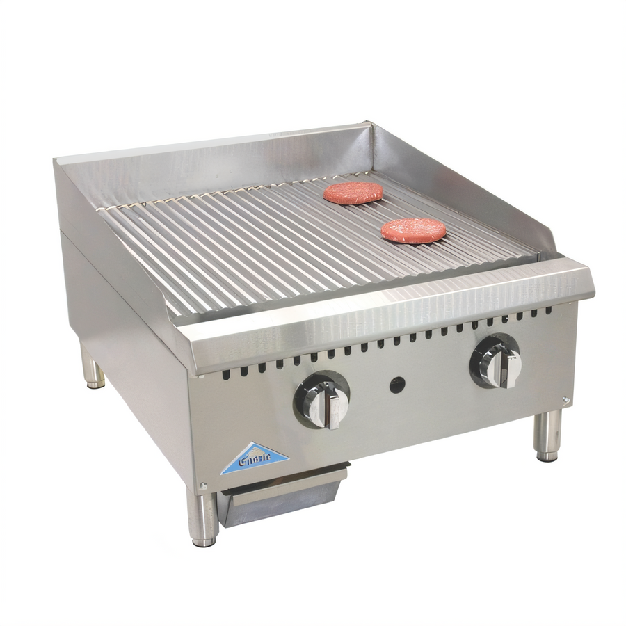 Product image #1 for Comstock-Castle 36-Inch Countertop Gas Griddle with Fully Grooved Steel Plate and Thermostat Controls