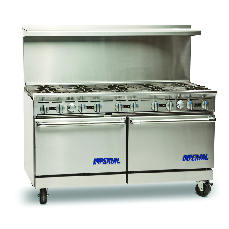 Product image #1 for Imperial Pro Series 60-Inch Gas Restaurant Range with 10 Open Burners and 2 Convection Ovens