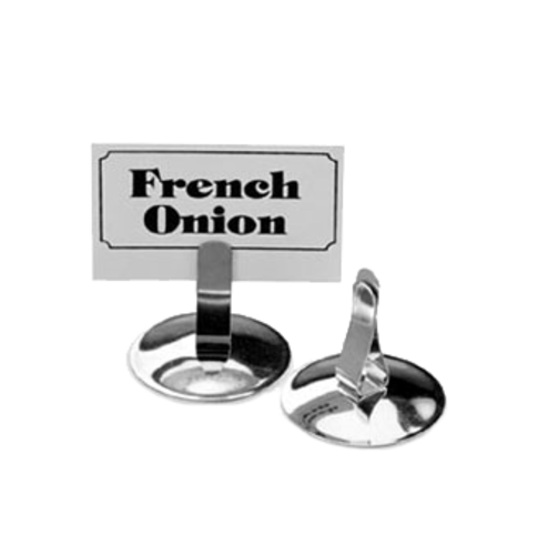 Product image #1 for Vollrath Stainless Steel Clip-Style Tabletop Menu Card Holder, 1-3/4-Inch High