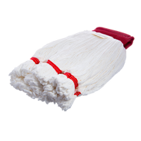 Carlisle Medium Looped-End Microfiber Wet Mop Head, White, 5-Inch Wide Band