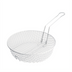 Thumbnail image #1 for Winco 12-Inch Round Breading Basket with Coarse Mesh and White Plastic Coating