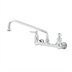 Thumbnail image #1 for Wall-Mount Sink Mixing Faucet with 12-Inch Swivel Swing Nozzle, 8-Inch Centers, 2.2 GPM