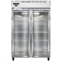 Continental Refrigerator 2FNGD Two-Section Narrow Hinged Glass Door Display Freezer