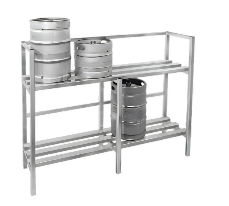 Product image #1 for Channel Manufacturing KSR48 All-Welded Aluminum Single-Deep Keg Storage Rack, 4 Keg Capacity