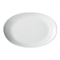 Brechia Oval Coupe Porcelain Platter, 12-1/2 x 9 x 1-3/4 Inch, White