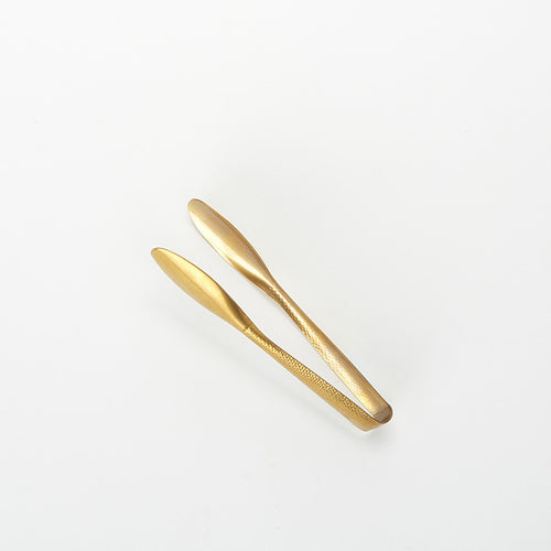 Product image #1 for 6-Inch Hammered Vintage Gold Serving Tongs, 18/0 Stainless Steel