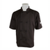 Thumbnail image #1 for Millennia Unisex Short Sleeve Double-Breasted Cook Jacket with Cloth Knot Buttons, Black, 2X