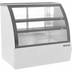 Thumbnail image #1 for Beverage-Air 49-1/4-Inch Full-Service Open-Food Rated Refrigerated Deli Case, 14 Cu. Ft., Curved Glass, White Exterior