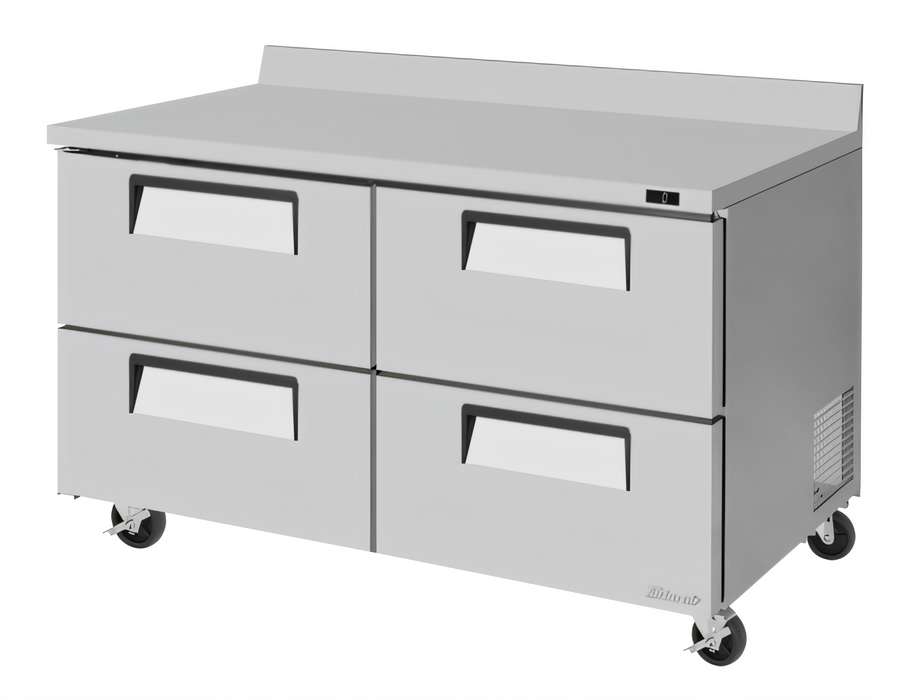 Product image #1 for Turbo Air Super Deluxe Two-Section Stainless Steel Worktop Freezer with 4 Drawers, 60-1/4 Inch Wide
