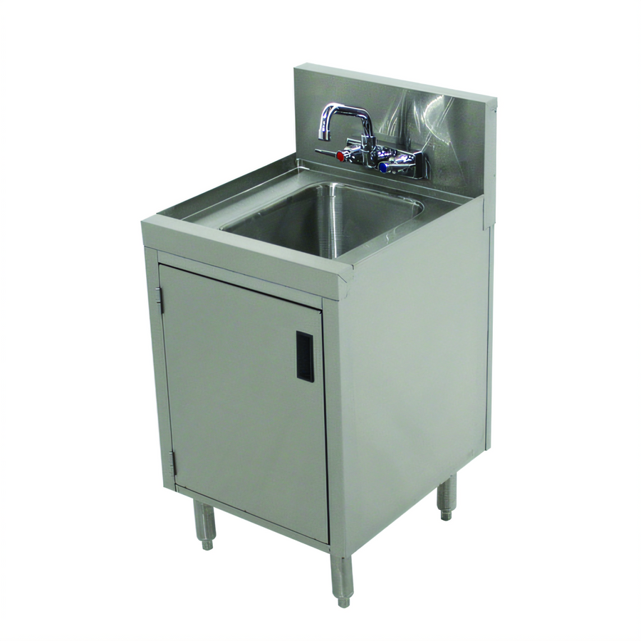 Product image #1 for Advance Tabco Prestige Supreme Freestanding Underbar Hand Sink with Cabinet Base and Faucet, 18 x 20 x 36 Inches