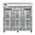 Thumbnail image #1 for Continental Refrigerator 3FNSSGDHD Three-Section Full-Size Glass Half Door Reach-in Display Freezer