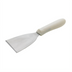 Thumbnail image #1 for Winco TWP-32 Small Stainless Steel Grill Scraper with White Polypropylene Handle, 4-1/2 x 3-1/8 Inch
