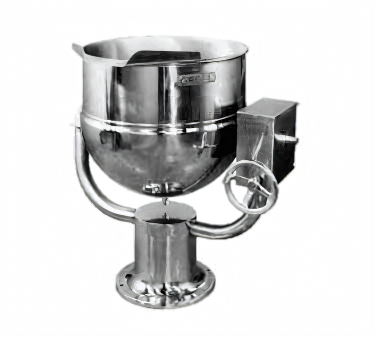 Product image #1 for Groen D-20 20-Gallon Direct Steam Manual Tilt Kettle with Pedestal Base