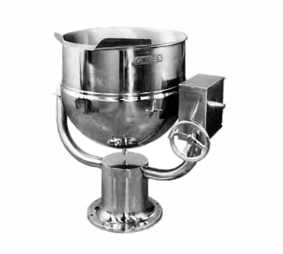 Product image #1 for Groen D-20 20-Gallon Direct Steam Manual Tilt Kettle with Pedestal Base