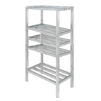 Thumbnail image #1 for Channel Manufacturing Lifetime Tough ED2454-4 4-Shelf Tubular Aluminum Dunnage Shelving Rack, 54"W x 24"D x 64"H