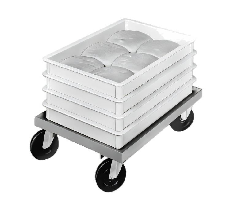 Product image #1 for Channel Manufacturing PBD Aluminum Bun Pan / Dough Box Dolly with 5-Inch Swivel Plate Casters