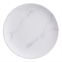 American Metalcraft Mix & Matte 9-Inch Round Coupe Melamine Plate, Matte Marble White
