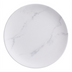 Thumbnail image #1 for American Metalcraft Mix & Matte 9-Inch Round Coupe Melamine Plate, Matte Marble White