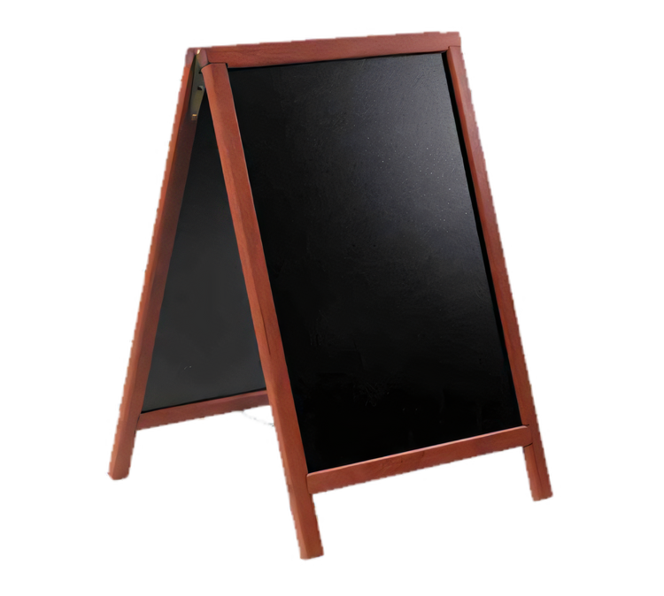 Product image #1 for Securit Deluxe Medium Double-Sided Mahogany Chalkboard Sandwich Board