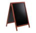 Thumbnail image #1 for Securit Deluxe Medium Double-Sided Mahogany Chalkboard Sandwich Board