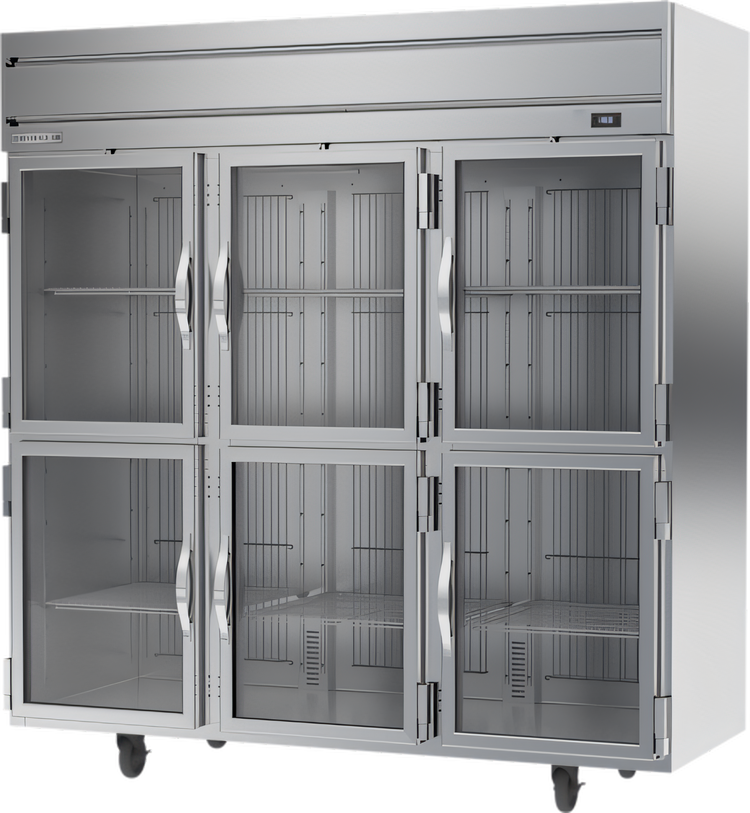 Product image #1 for Beverage-Air Horizon Series 3-Section Reach-In Freezer with Half Glass Display Doors, 69.1 Cu. Ft.