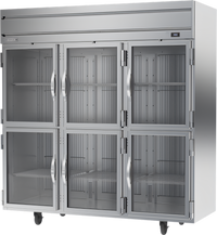 Beverage-Air Horizon Series 3-Section Reach-In Freezer with Half Glass Display Doors, 69.1 Cu. Ft.