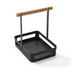 Thumbnail image #1 for Iron & Oar Collection 8-Inch Black Iron Condiment Rack with Wood Handle