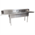 Thumbnail image #1 for BK Resources Right-to-Left 3-Compartment Soiled Dish Table and Sink, 100 x 30-1/2 x 44 Inches, 304 Stainless Steel