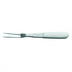 Thumbnail image #1 for Sani-Safe 8-Inch Stainless Steel Cook's Fork with White Polypropylene Handle