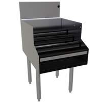 Glastender Free-Standing 4-Step Underbar Liquor Steps, 18W x 24D Inches, Stainless Steel