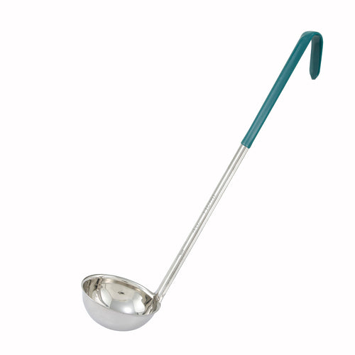Product image #1 for Winco Green Color-Coded 4 oz Stainless Steel Ladle with 15-1/2 Inch Handle