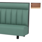 Thumbnail image #1 for ATSMFG ATS AT&S-ASWB-K48-6CHHR GR8 Kevin Wall Booth, 48" high, 6-channel with Headroll back, removable sinuous spring seat with connecting links