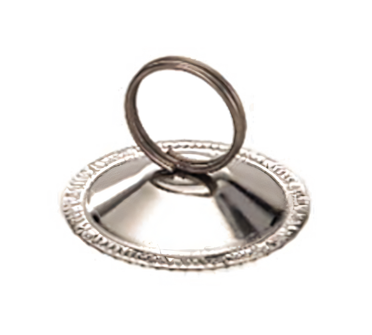 Product image #1 for 2-1/4 x 2-3/4 Inch Stainless Steel Menu Card Holder with Ring Clip and Gadroon Base