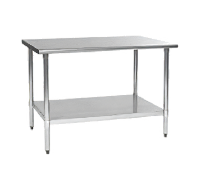 Product image #1 for Budget Series 24 x 30 Inch 430 Stainless Steel Work Table with Adjustable Undershelf and Rear Up-Turn