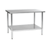 Thumbnail image #1 for Budget Series 24 x 30 Inch 430 Stainless Steel Work Table with Adjustable Undershelf and Rear Up-Turn